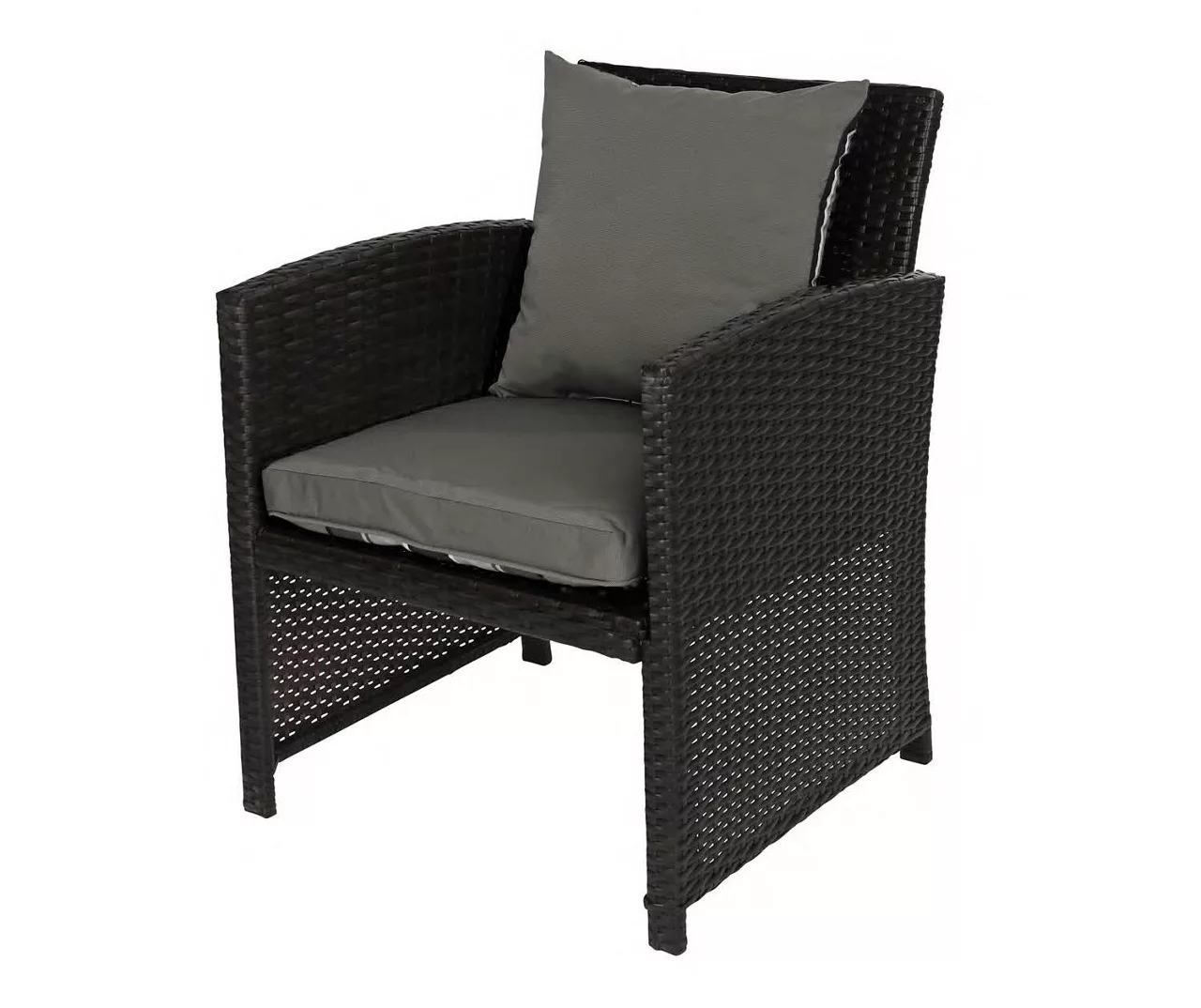 Natural Gray Stripe 4-Piece Reversible Deluxe Outdoor Chair Cushion Set - Image 4