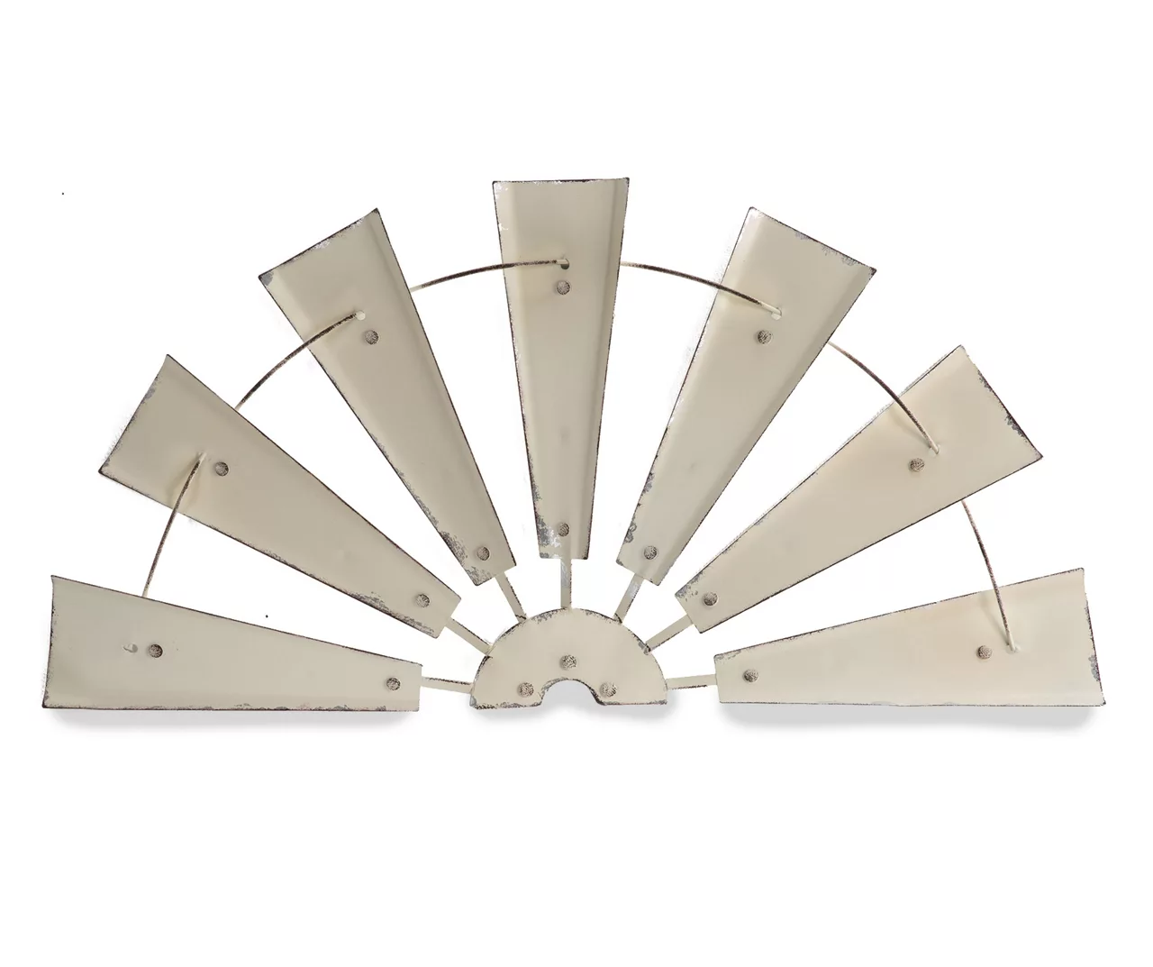 Beige Half Windmill Wheel Wall Decor - Image 2