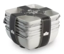 Bliss 4-Piece White Ceramic Square Cereal Bowl Set