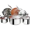 Stainless Steel Non-Stick 10-Piece Cookware Set