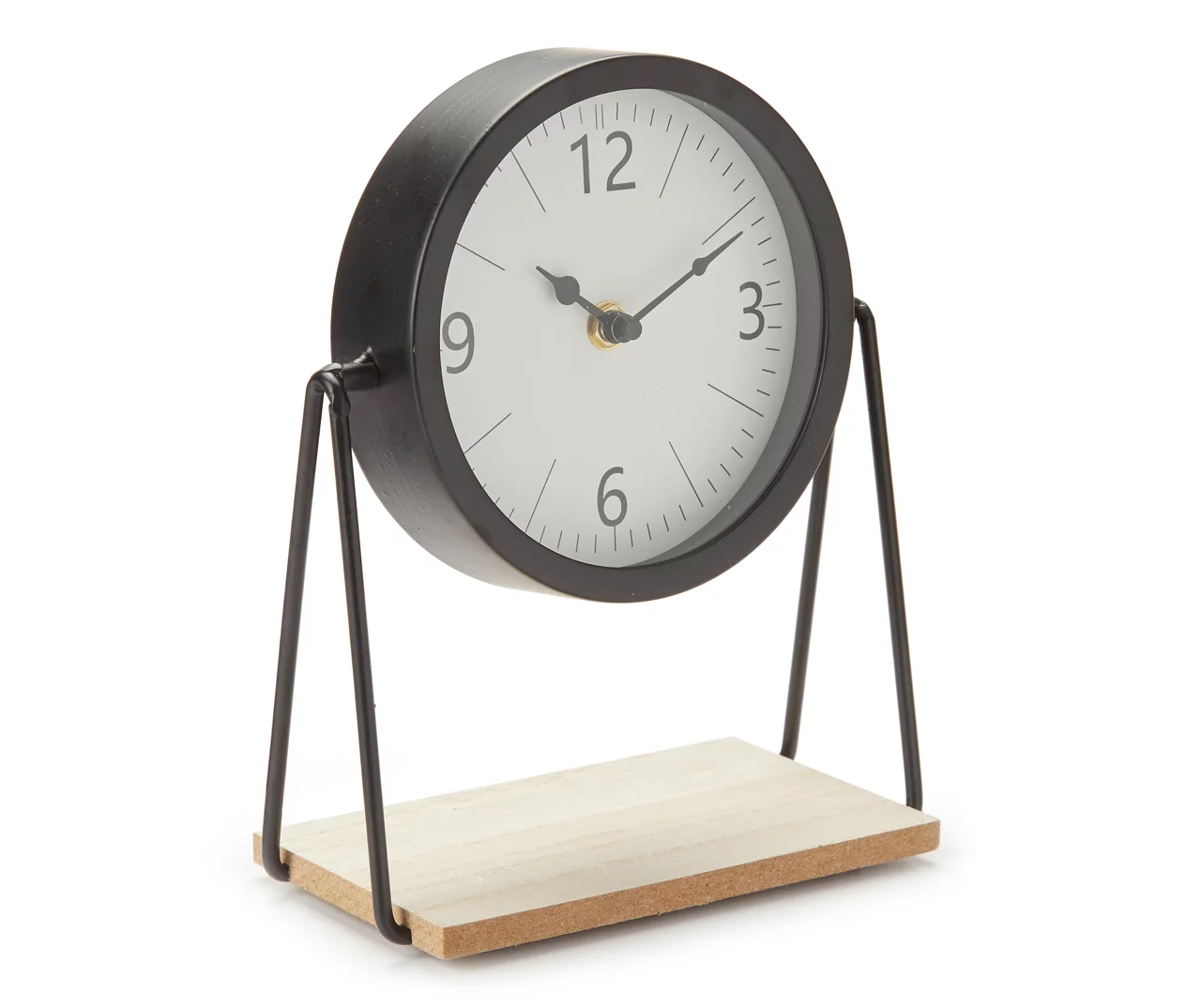 Black Round Elevated Tabletop Clock - Image 2