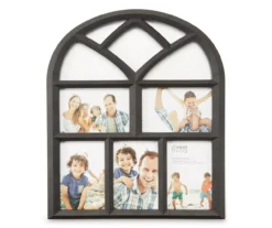 Black Arch 5-Opening Collage Picture Frame, (4" X 6")