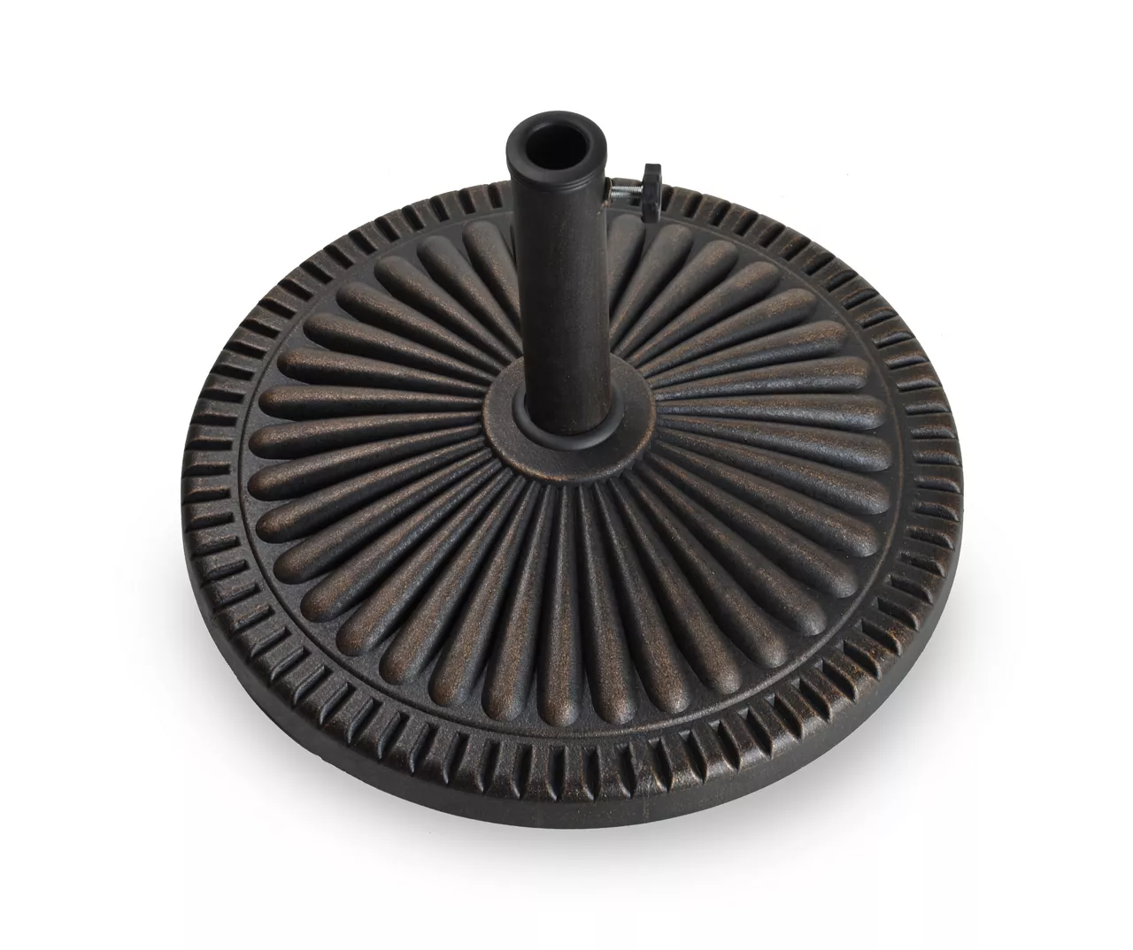 Veranda Antique Bronze Round Textured Umbrella Base