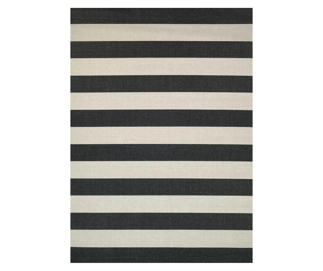 Afuera Onyx & Ivory Stripe Outdoor Area Rug