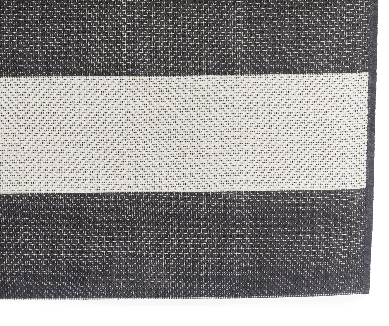 Afuera Onyx & Ivory Stripe Outdoor Area Rug - Image 5