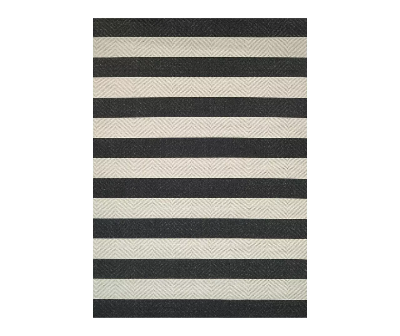 Afuera Onyx & Ivory Stripe Outdoor Area Rug - Image 2