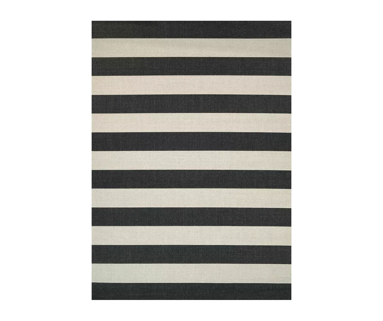 Afuera Onyx & Ivory Stripe Outdoor Area Rug - Image 3