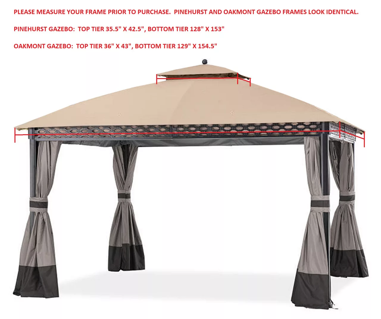 Pinehurst Gazebo Palm Leaves Replacement Canopy - Image 3