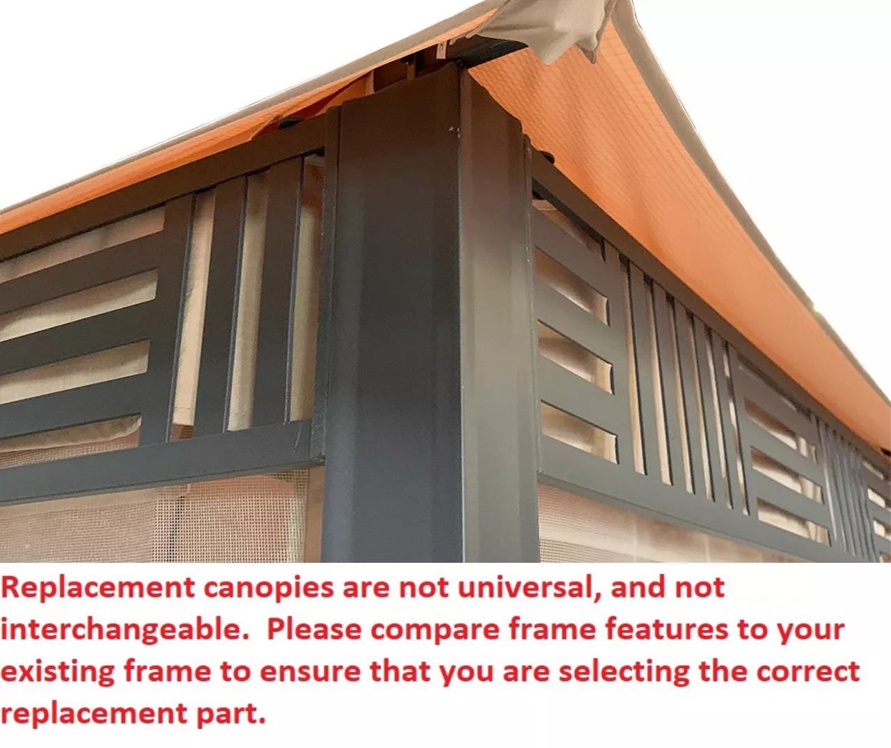 Westbrook Gazebo Beige Damask Replacement Canopy - Image 3