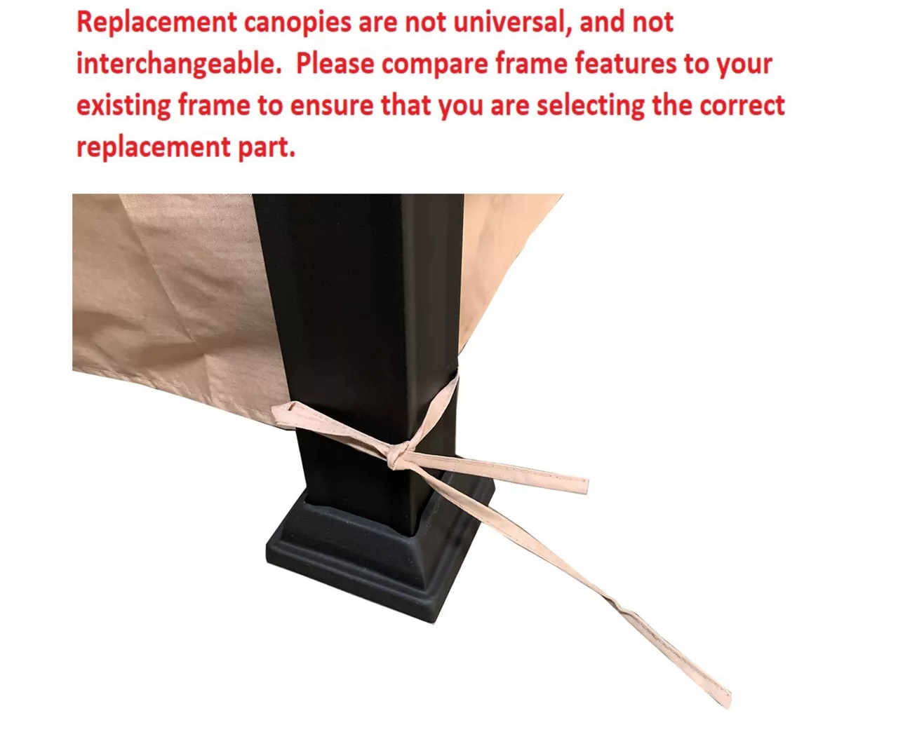 Westbrook Gazebo Beige Damask Replacement Canopy - Image 5