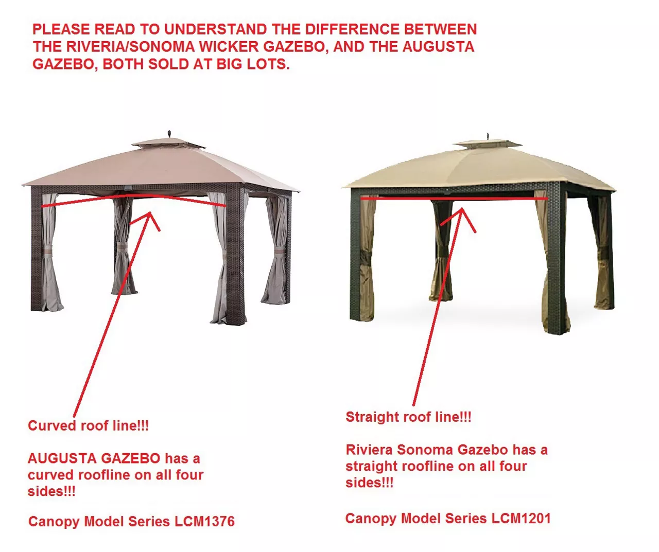 Riviera Sonoma Gazebo Beige Replacement Canopy - Image 3