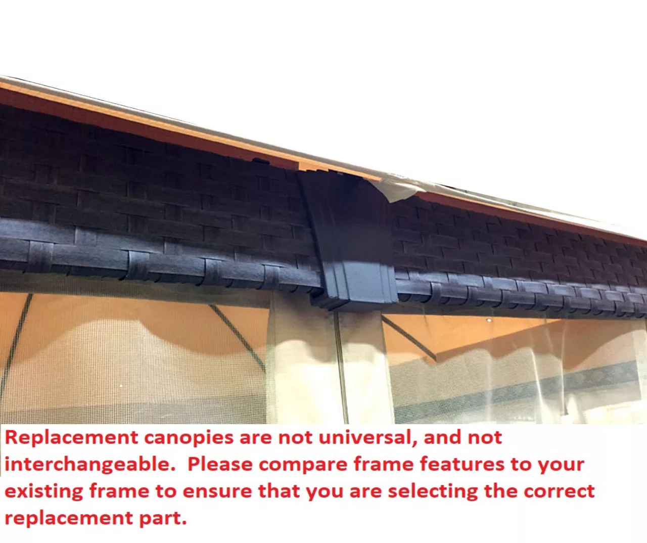 Riviera Sonoma Gazebo Beige Replacement Canopy - Image 6