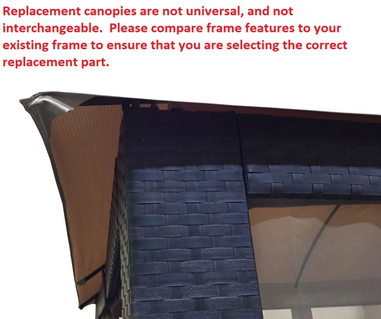 Riviera Sonoma Gazebo Beige Replacement Riplock Canopy - Image 5