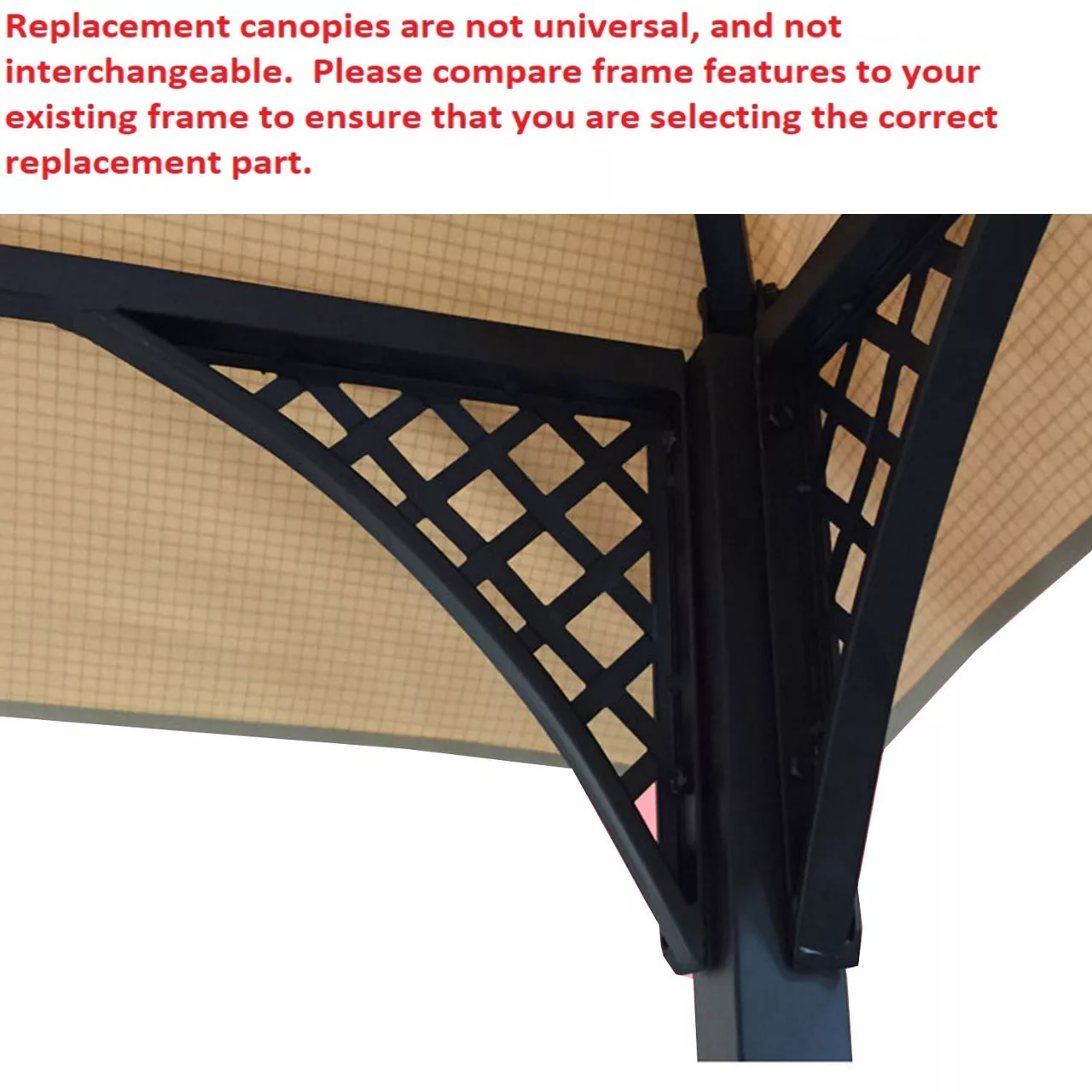 Windsor Grill Gazebo Beige Replacement Canopy - Image 3