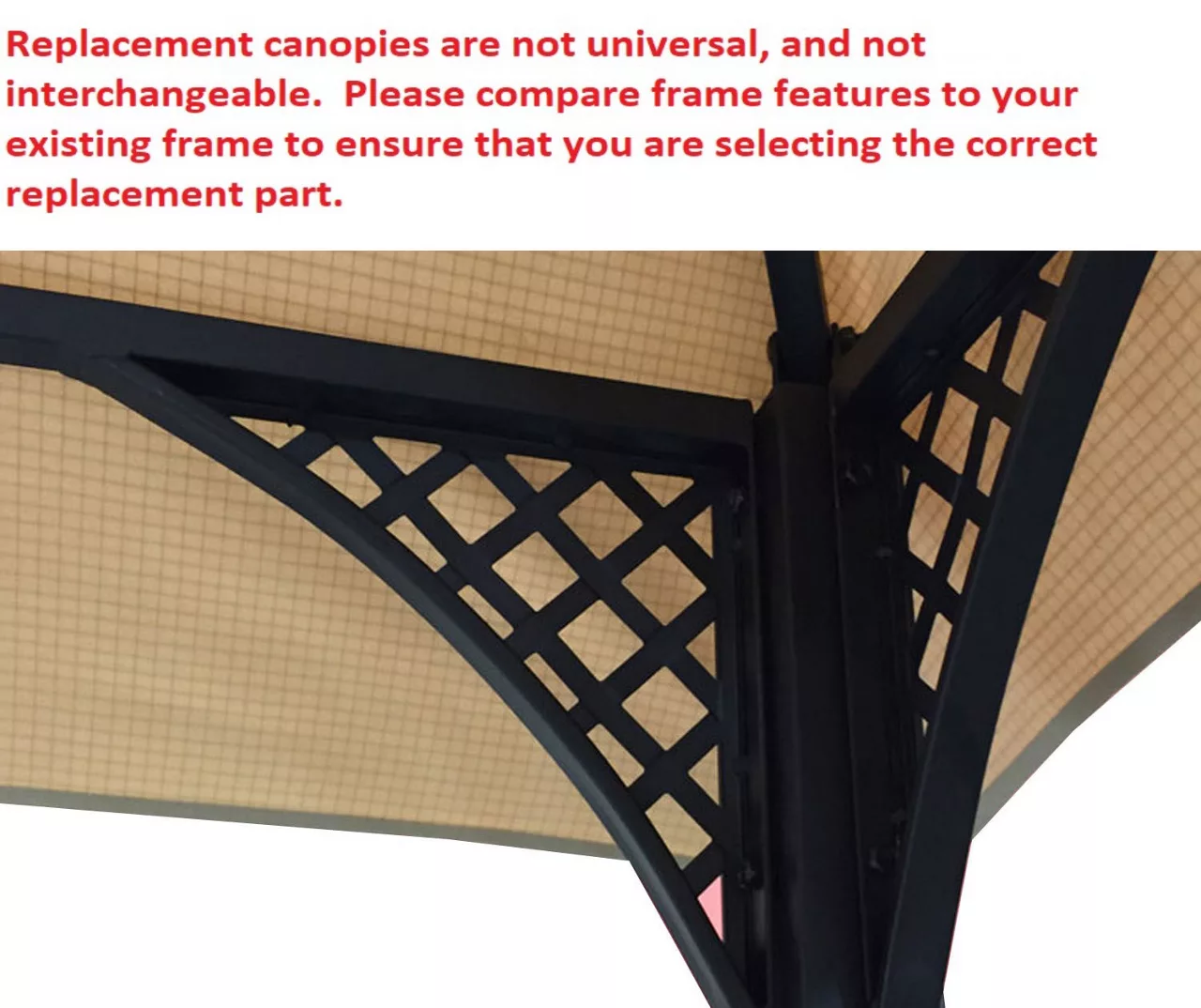 Windsor Grill Gazebo Beige Replacement Canopy - Image 11