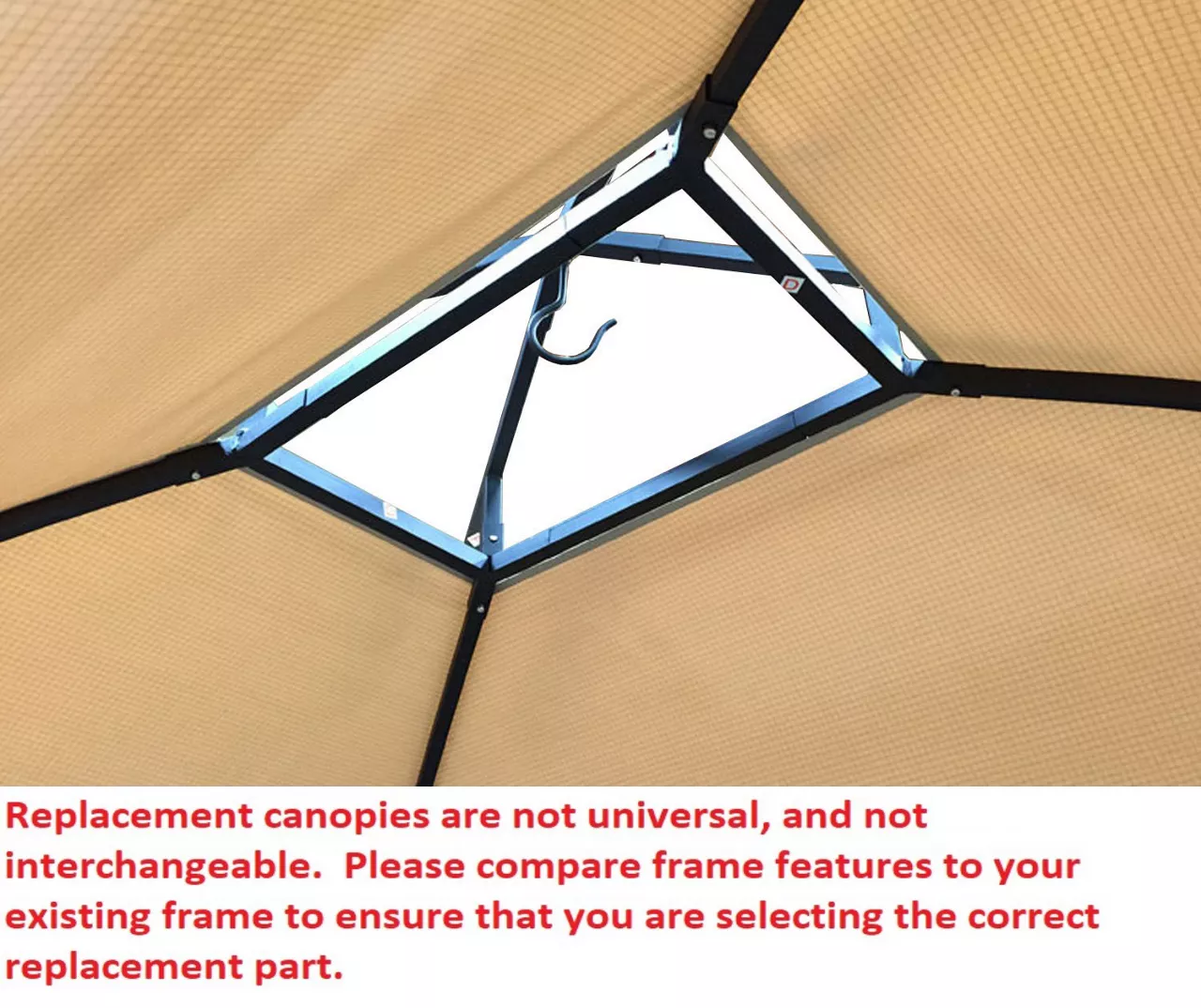 Windsor Grill Gazebo Beige Replacement Canopy - Image 12