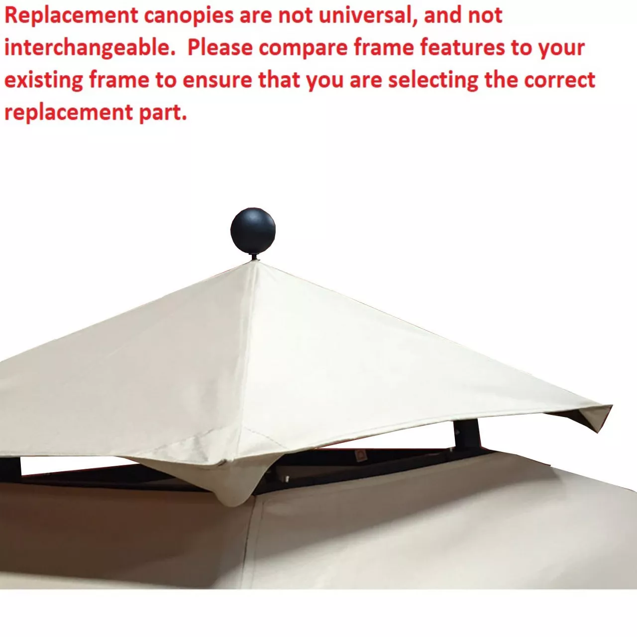 Windsor Grill Gazebo Beige Replacement Canopy - Image 7