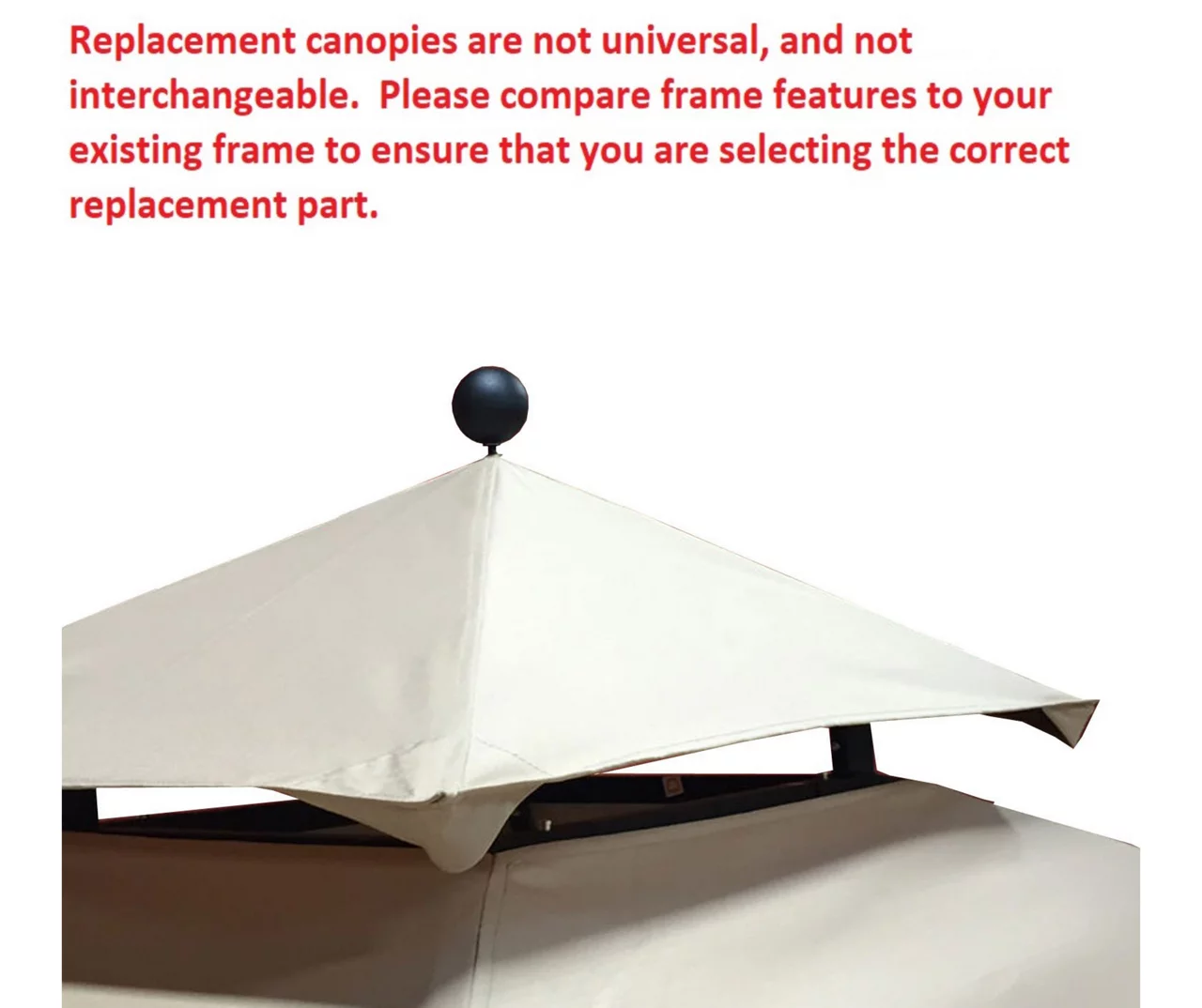 Windsor Grill Gazebo Beige Replacement Canopy - Image 15