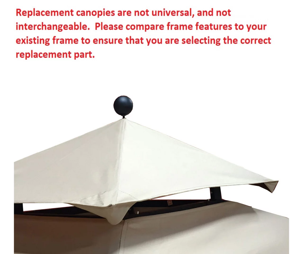 Windsor Grill Gazebo Beige Damask Replacement Canopy - Image 15