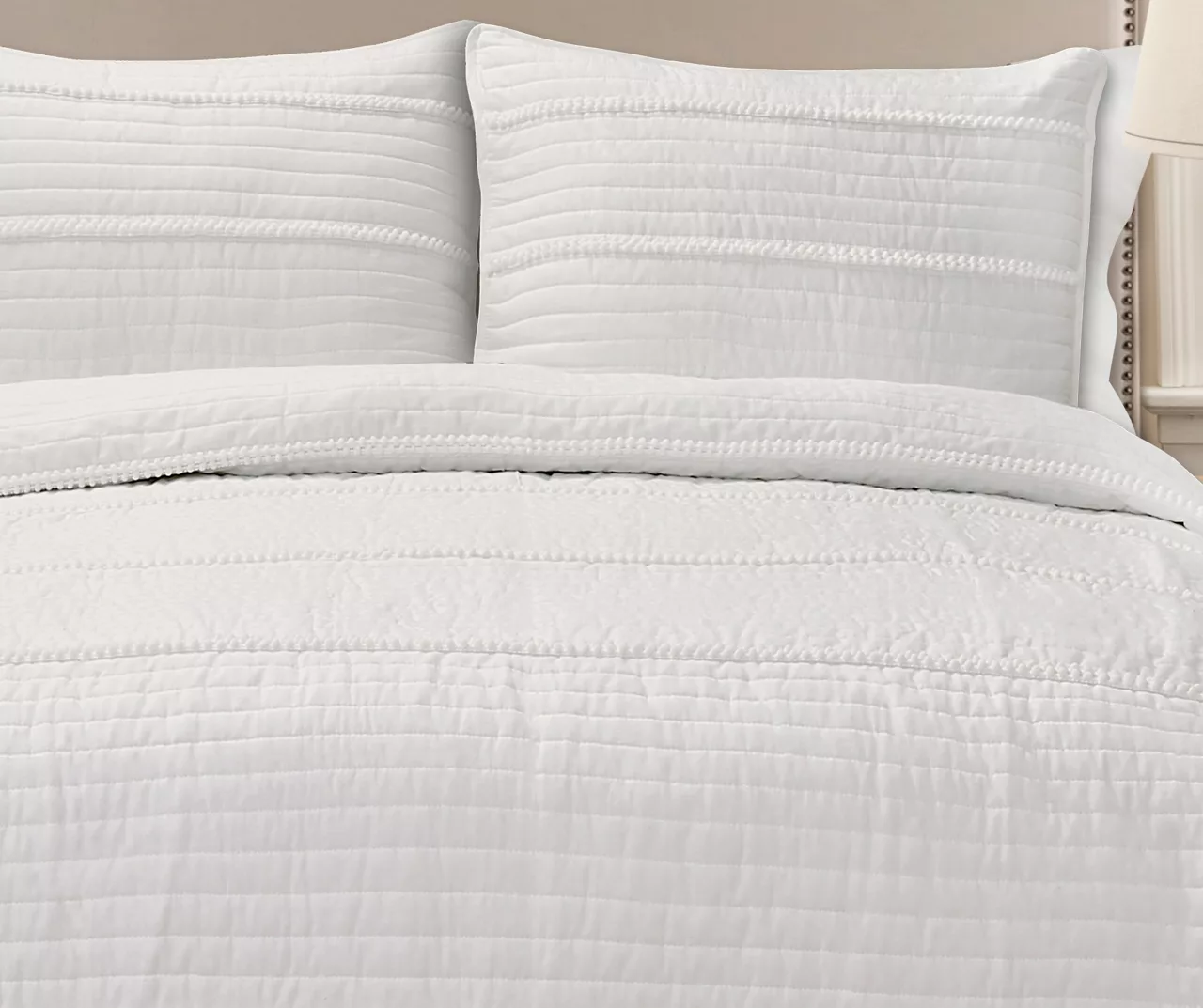 Pom-Pom Stripe 3-Piece Quilt Set - Image 9