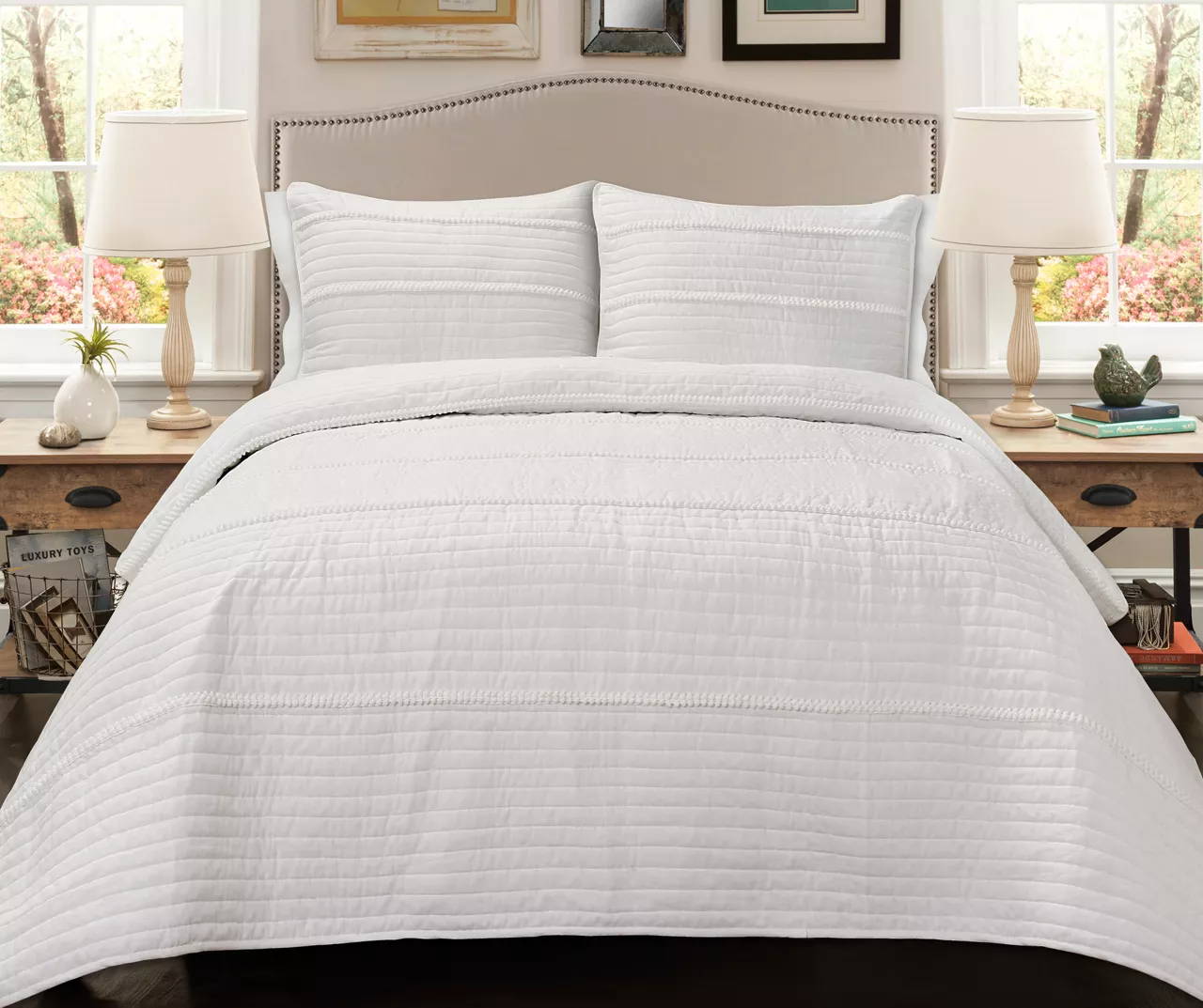 Pom-Pom Stripe 3-Piece Quilt Set - Image 6