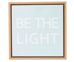 "Be The Light" Blue Framed Canvas