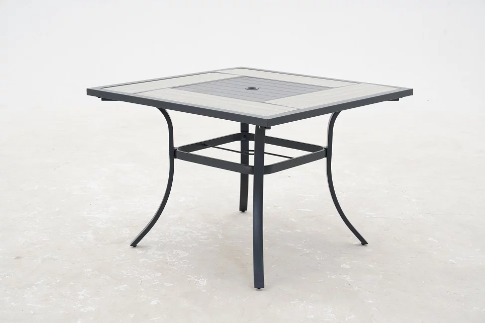 Rome Wood Look Tile Patio Dining Table - Image 2