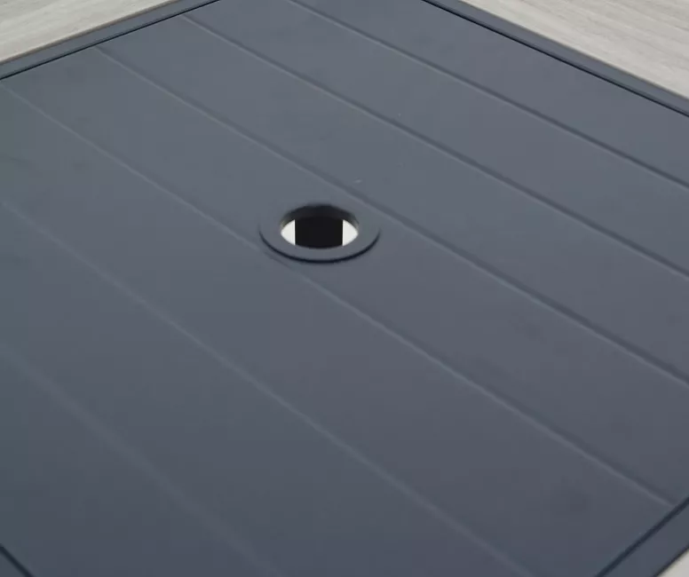 Rome Wood Look Tile Patio Dining Table - Image 5