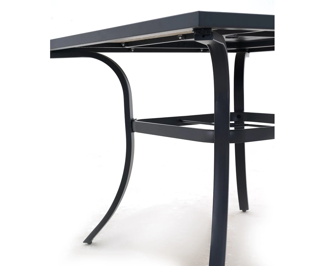 Rome Wood Look Tile Patio Dining Table - Image 6