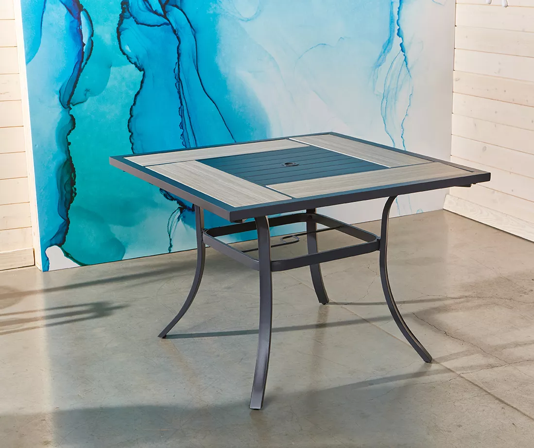 Rome Wood Look Tile Patio Dining Table - Image 8