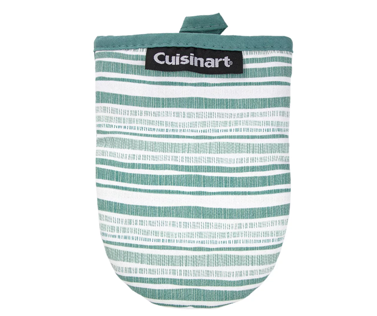 Cuisinart Oil Blue Teal & White Dashed Stripe Mini Oven Mitt, 2-Pack - Image 2