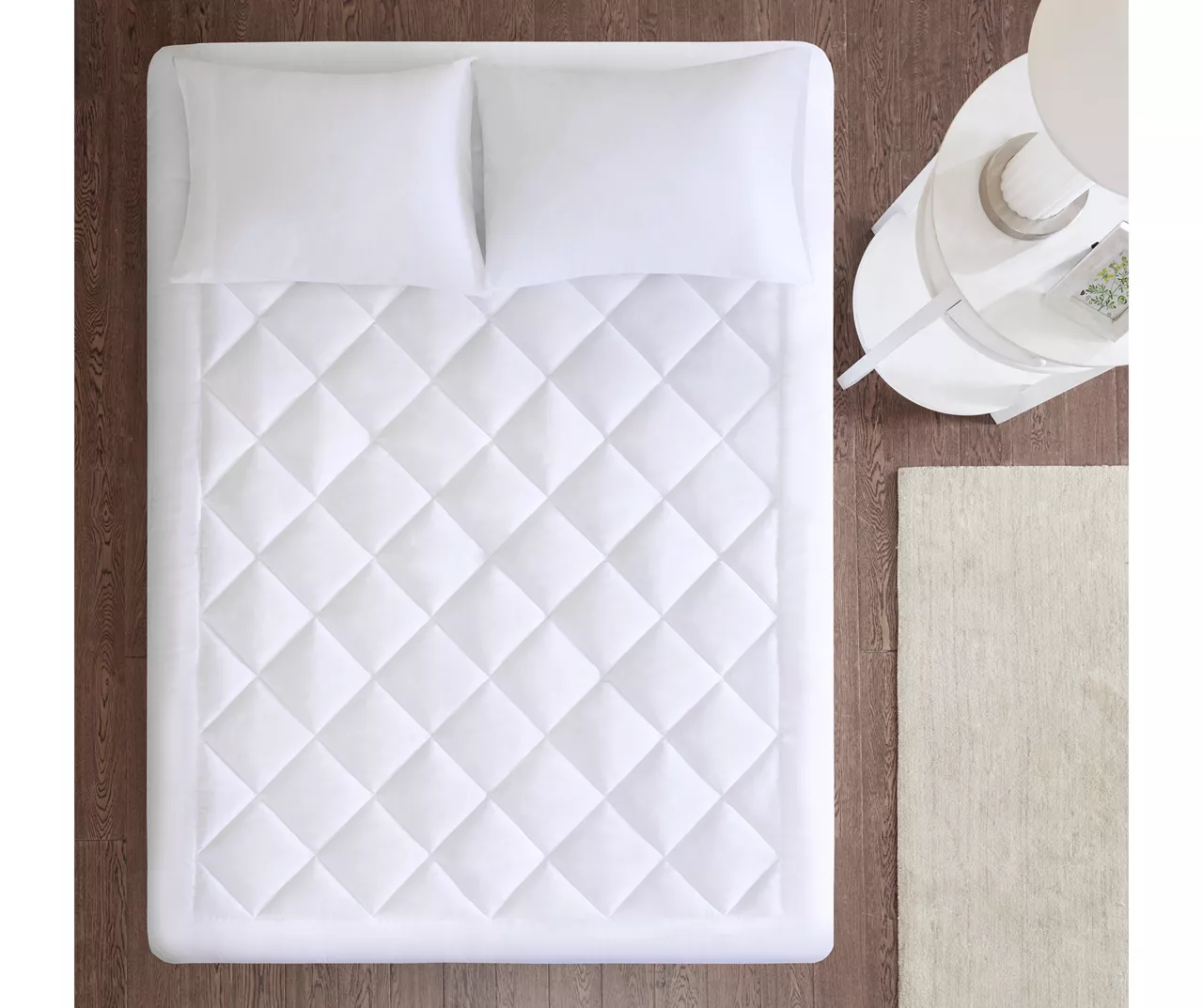 Harmony White Waterproof Full Mattress Pad - Image 2