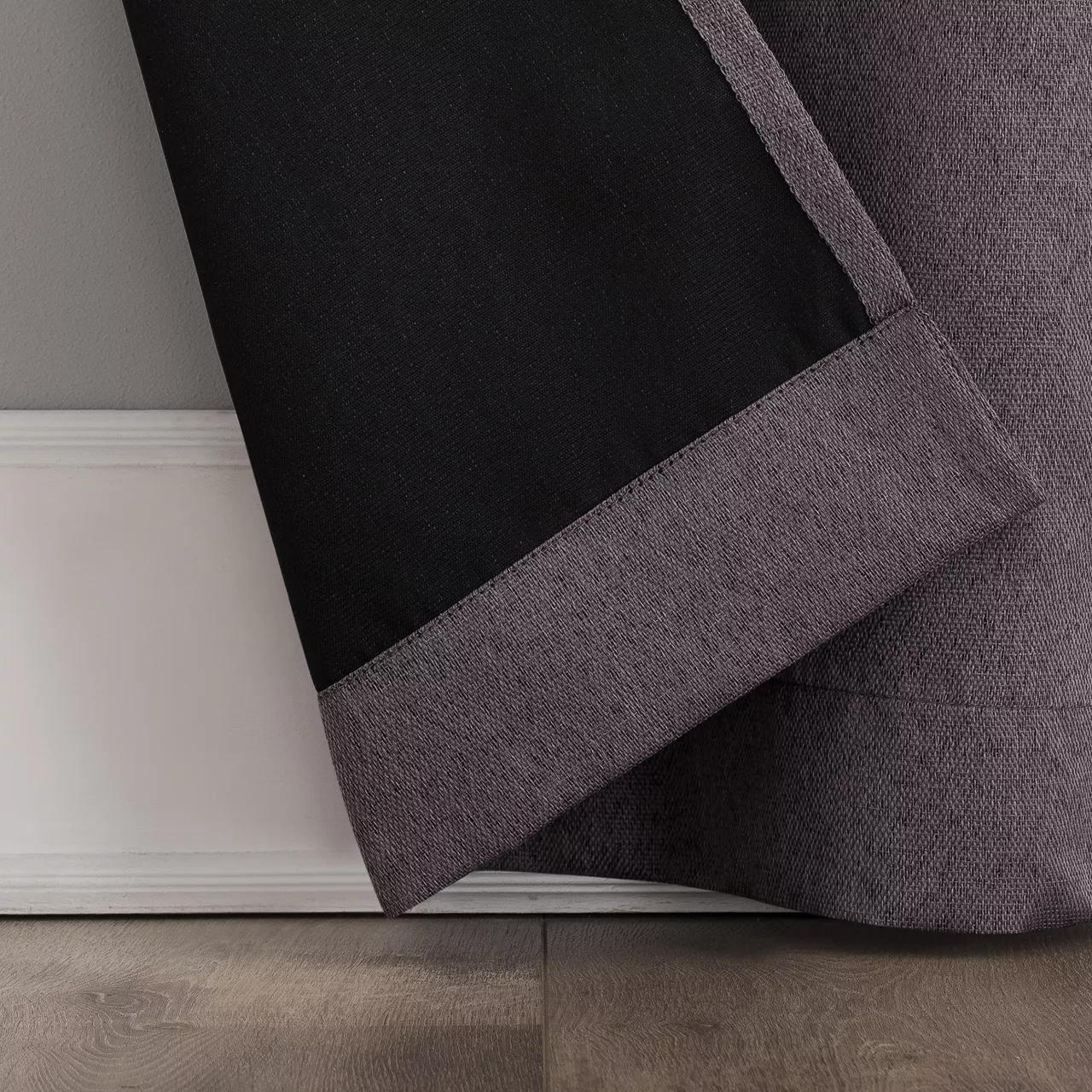 Baylor Dusty Fig Room-Darkening Grommet 4-Piece Curtain Panel Set, (84") - Image 4