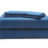 Navy 1250-Thread Count Full 4-Piece Sheet Set