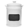 White Farmhouse Chalkboard Canister With Lid, 67 Oz.