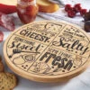 "Something Cheesy" Bamboo Lazy Susan Charcuterie Board, (10")