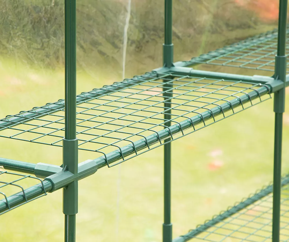 84.25" PVC & Metal 6-Shelf Walk-In Greenhouse - Image 2