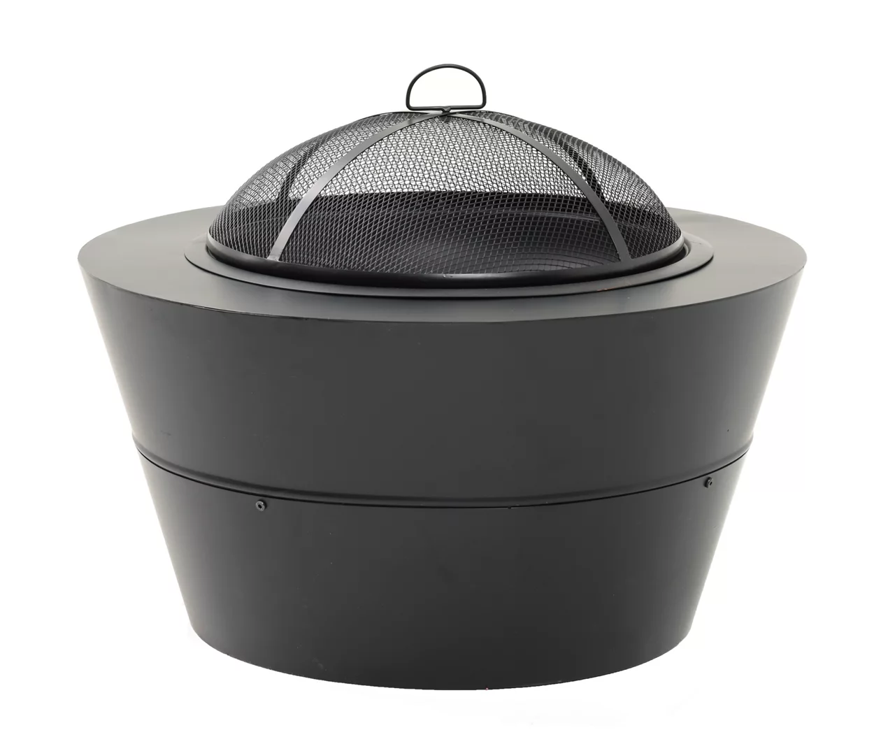 30" Matte Black Modern Wood Burning Fire Pit