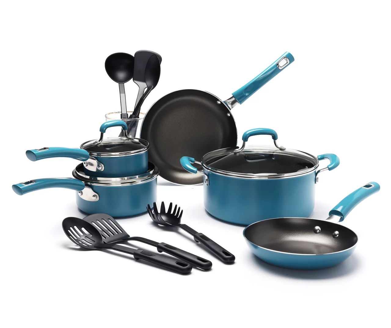 Non-Stick 14-Piece Rivet Handle Cookware Set - Image 2