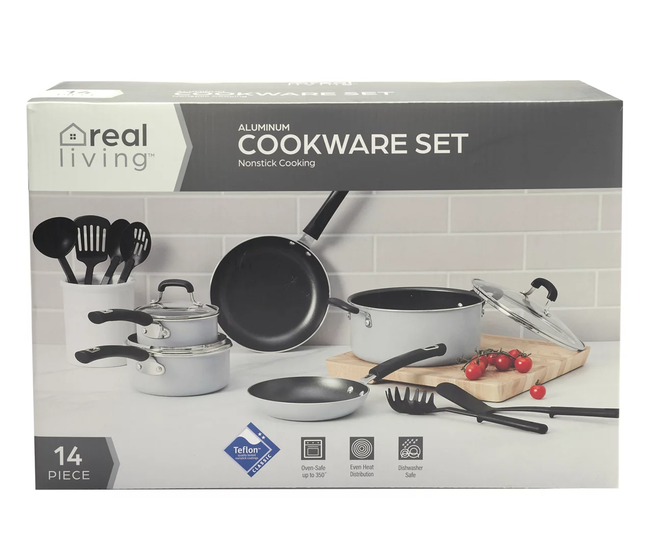 Non-Stick 14-Piece Rivet Handle Cookware Set - Image 3