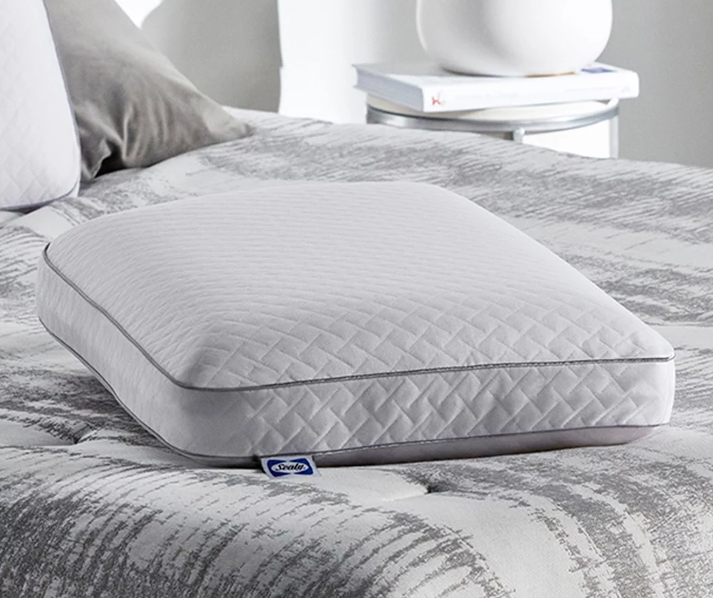 White Quilted Memory Foam Pillow - Image 2