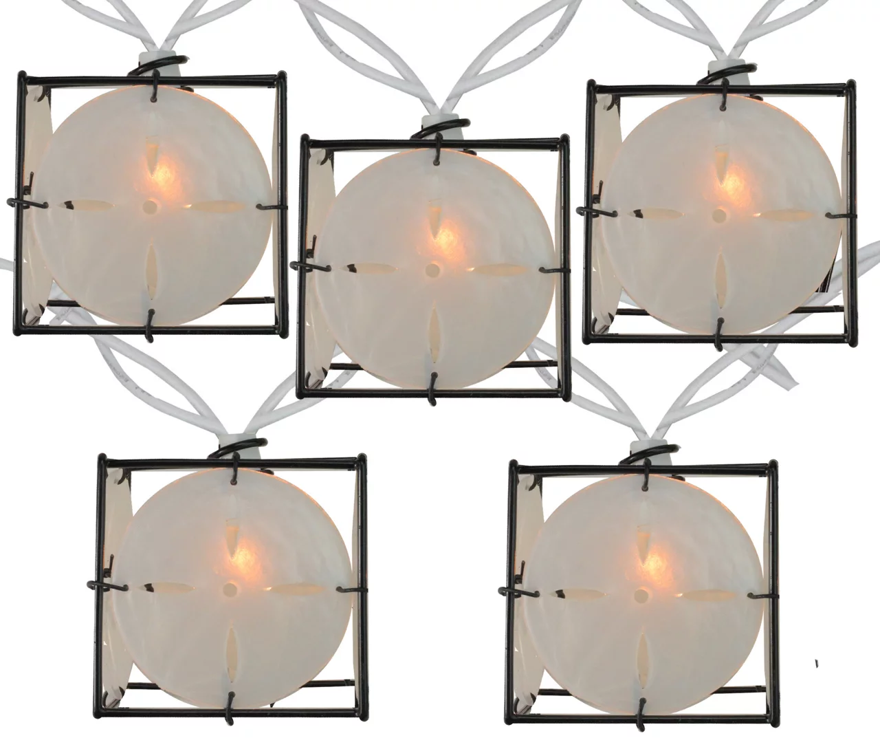 Sienna White & Black Lantern Mini Light Set, 10-Lights