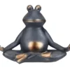 9" Gold Yoga Frog Garden Statuary