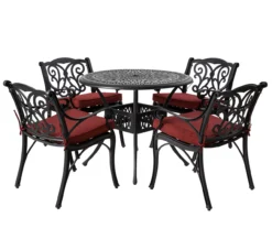 Glitzhome 5-Piece Cast Aluminum Cushioned Patio Dining Set