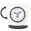 "Java Time" White & Black Coffee Cup Tabletop Clock