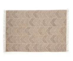 Jani Brown Chevron Outdoor Area Rug, (8' X 10')