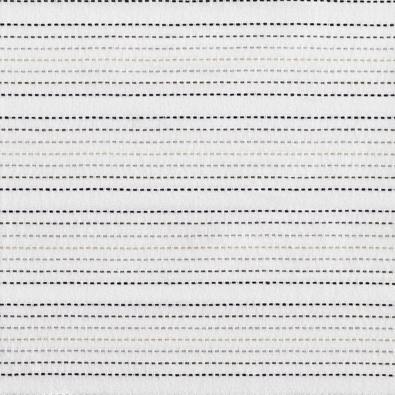 Jemma White & Black Dash Stripe Light-Filtering Rod Pocket Tier & Valance Curtain Set, (36" X 58") - Image 4