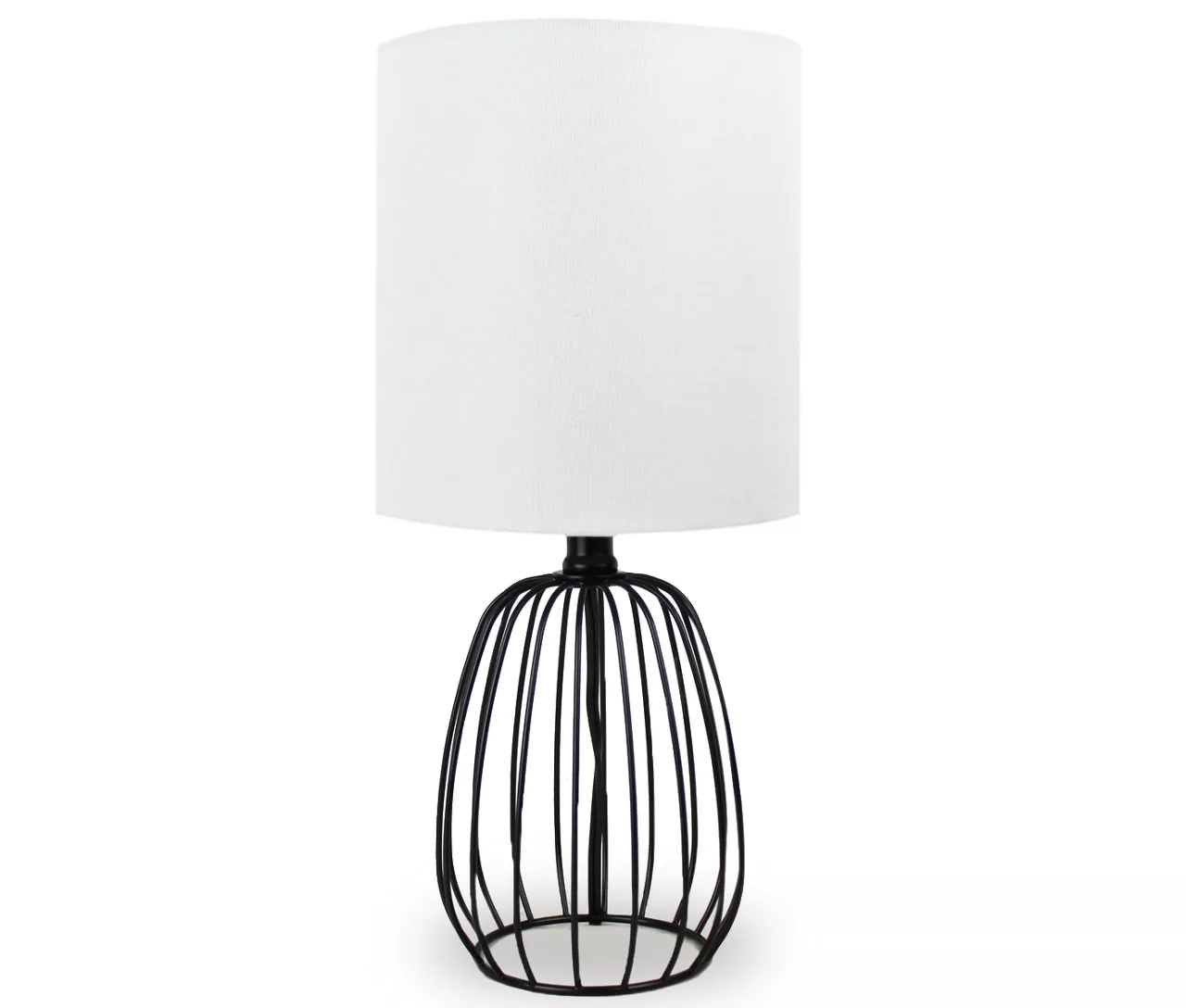 Black Wire Table Lamp With Bulb