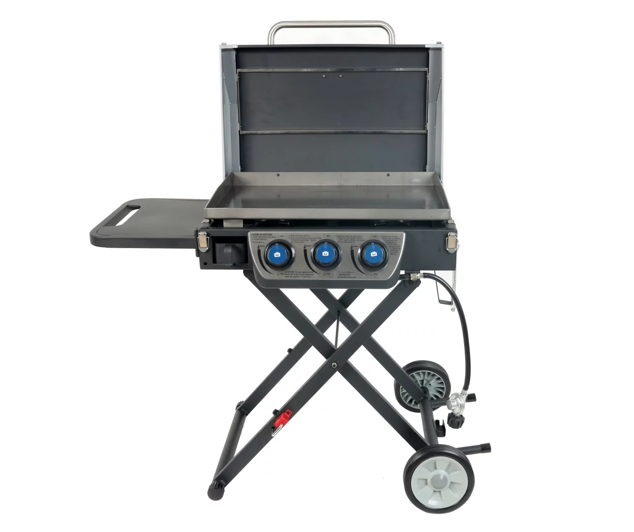 3-Burner Folding Gas Griddle With Lid
