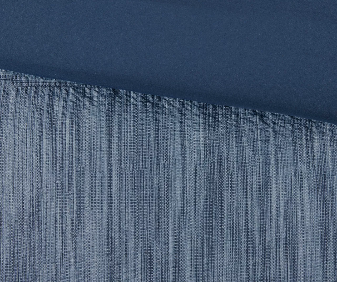 Kelan Navy Streak Patchwork Seersucker California King 7-Piece Comforter Set - Image 13